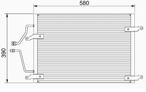 Kondenzator OEM 7701204731/1101204733 Renault Espace III (JE), Laguna