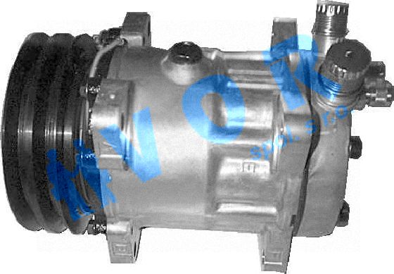 kompresor SANDEN 709, OEM 4319992, 12V, spojka 132 mm 2x13, SAAB 9