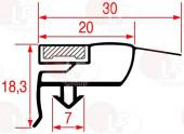 Tesnenie magnetické dverí 1531x682mm, ZANUSSI