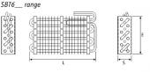 Výparník statický Rivacold, SBT640/75, 6 rúrok, 75x210x400mm