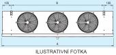 Výparník ECO - Luvata GCE252E8ED, 2.45 kW (dT 8 st., R404) s odtápaním