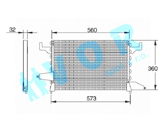 Kondenzator OEM 96134218/6453E9 Citroen XM (Y3), XM Break (Y3)