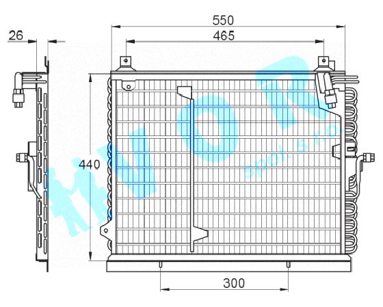 Kondenzator OEM 1248301370 Mercedes Benz Coupe (C124),