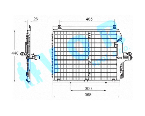 Kondenzator OEM 1248301270/1248301670 Mercedes Benz Coupe (C124)