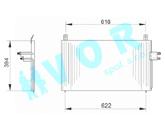 Kondenzator OEM 90457680/1850017 Opel Omega A (16,17,19),