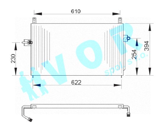 Kondenzator OEM 90457681/1850018 Opel Omega A (16,17,19),