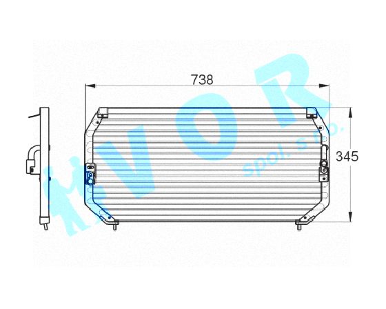 Kondenzator OEM 884600-20370/88460-20380 Toyota Carina E (T19)