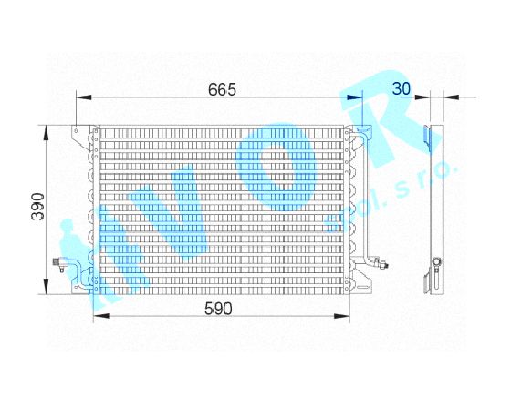 Kondenzator OEM 3545758/3545758-9 Volvo 850 (LS), 850 Konbi  (LW)