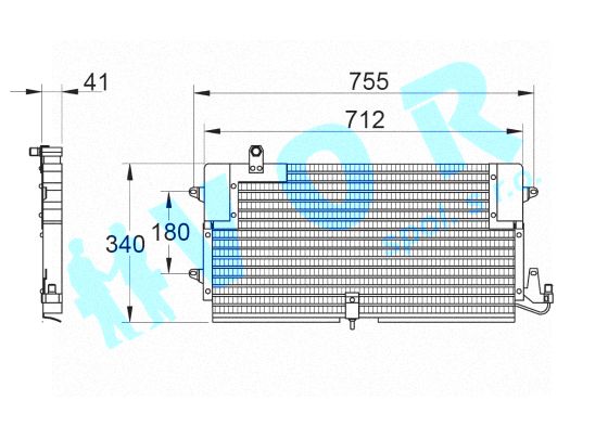 Kondenzator OEM 357820413A/357820413B VW Passat (3A2, 35I),