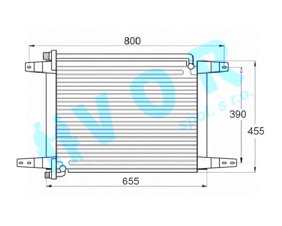 Kondenzator OEM 1335417 Scania 113H. Scania 113M, Scania 114C