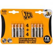 JCB SUPER alkalická batéria AAA, blister 8 ks