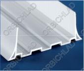 Lišta zakladacia U – PVC pre panely PUR 100, L=4m, biela, RAL9010