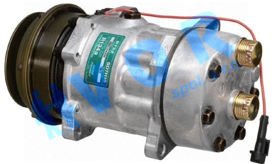 kompresor SANDEN 7H15, OEM 98453640, 12V, spojka 108 mm 1x13, FIAT